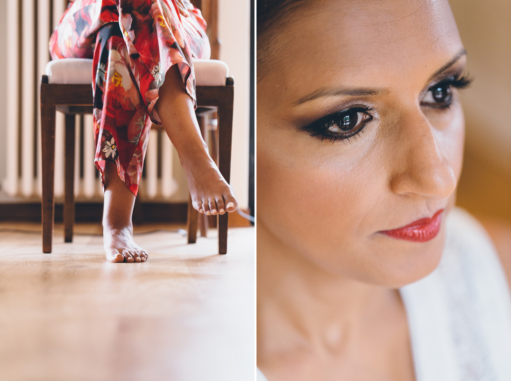Fotografo Matrimonio Villa Erba Alcuni dettagli della sposa Reena durante la preparazione