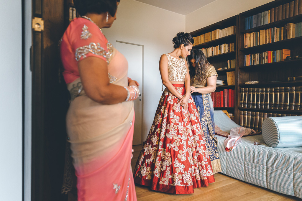 Fotografo Matrimonio Villa Erba Reena si prepara presso lo Sheraton Lake Como Hotel