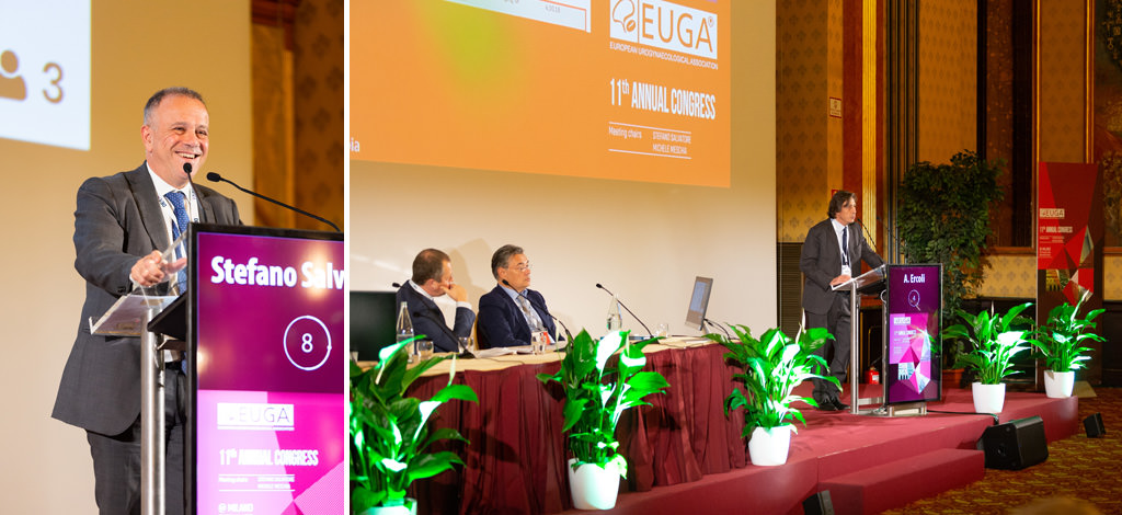 Fotografo Congresso Conferenza Milano EUGA Marriott Hotel Alcuni relatori espongono i loro prodotti innovativi durante il congresso dell'EUGA