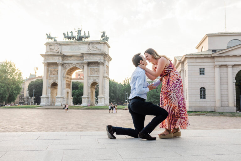 Servizio fotografico di una proposta di matrimonio a Milano