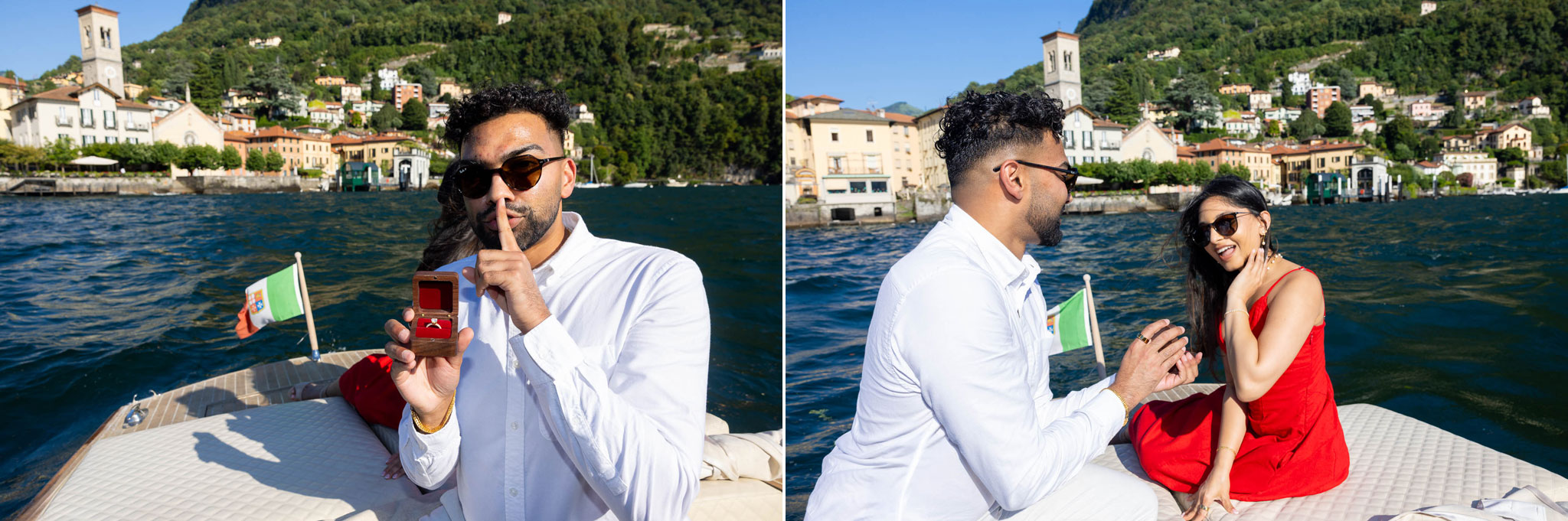 006-Photographer-wedding-proposal-lake-Como-luxury Wedding proposal Lake Como boat trip luxury exclusive elopement